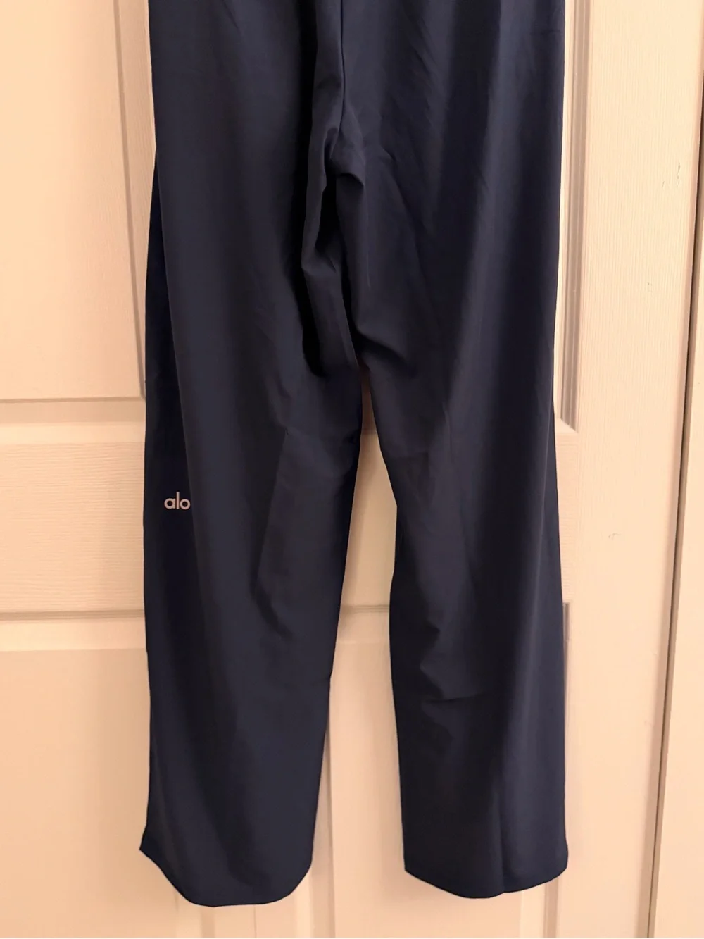 ALO Yoga Navy Women's Track Pants with Logo Waistband